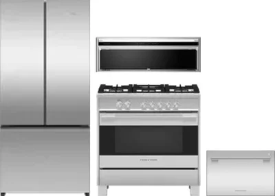 4 Piece Package Includes Refrigerator, Range, Hood And Dishwasher